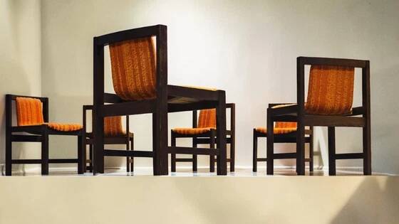 Dining Set from the Mid-20th Century – Table with 6 Chairs (1970s)