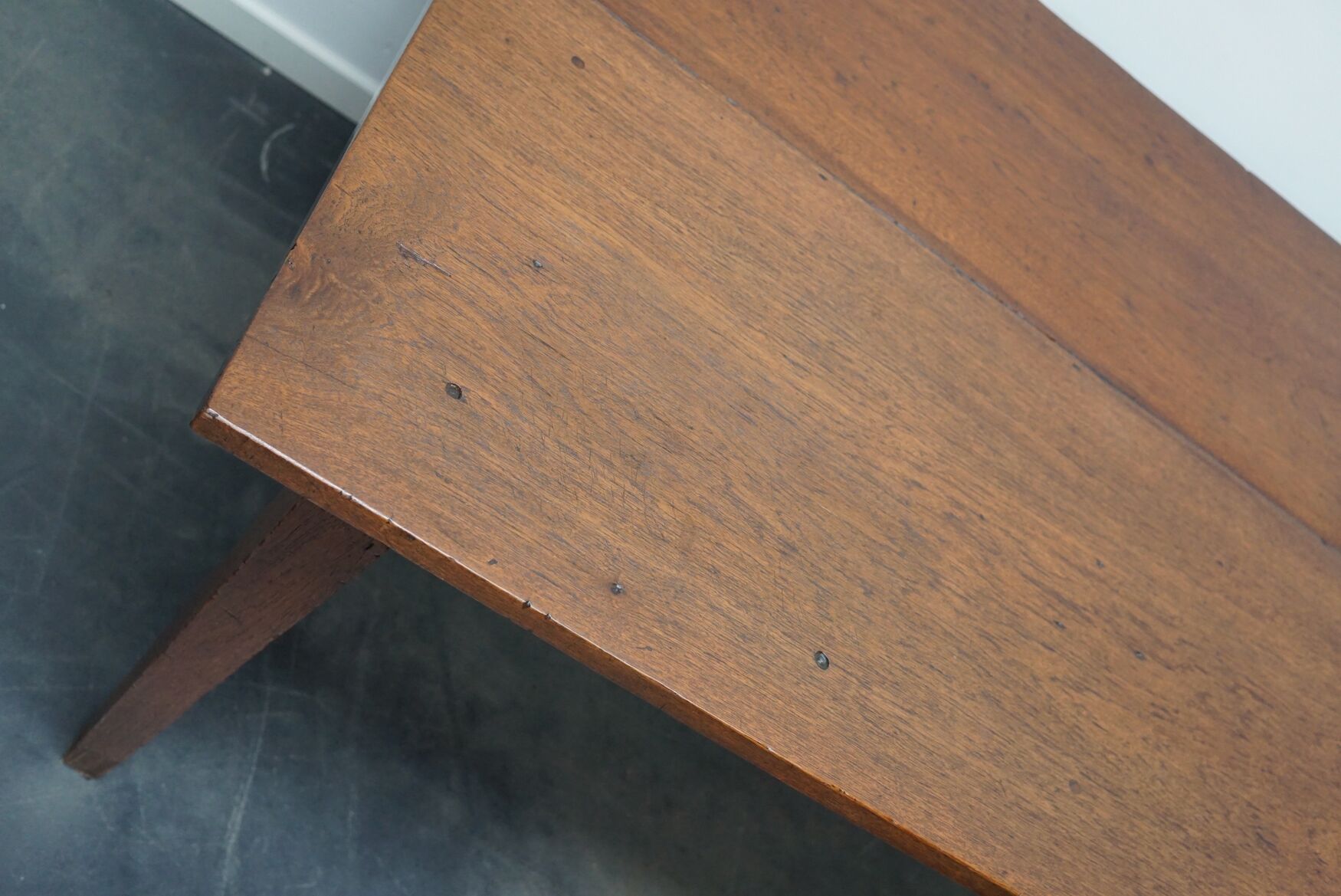 Large Antique 19th Century English Rustic Farmhouse Teak Dining Table