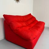Living room sofa and 2 armchairs French design Steiner 70s vintage fabric