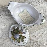 Hand-decorated earthenware soup tureen, Lallier Pottery