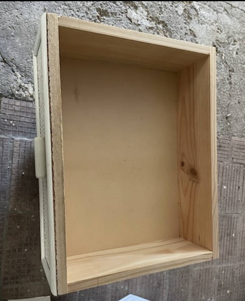 Vintage wicker chest of drawers