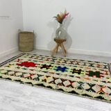Handmade wool Berber rug 233 X 136 CM