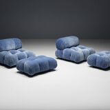 Canapé Camaleonda en Velours Bleu par Mario Bellini pour B&B Italia, Italie, 1970s