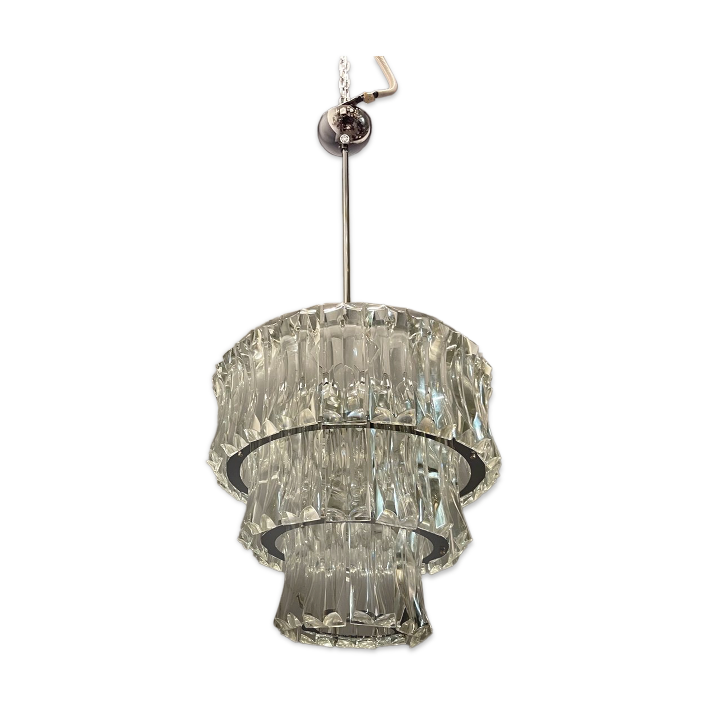 Mid-century italian murano glass chandelier