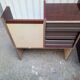 Pair of vintage 70s bedside table in wengé