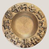 Bronze zodiac ashtray and pocket tray
