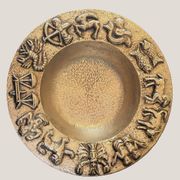 Cendrier vide-poche zodiaque en bronze massif