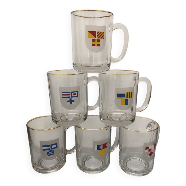 mug shope à bière drapeau vintage