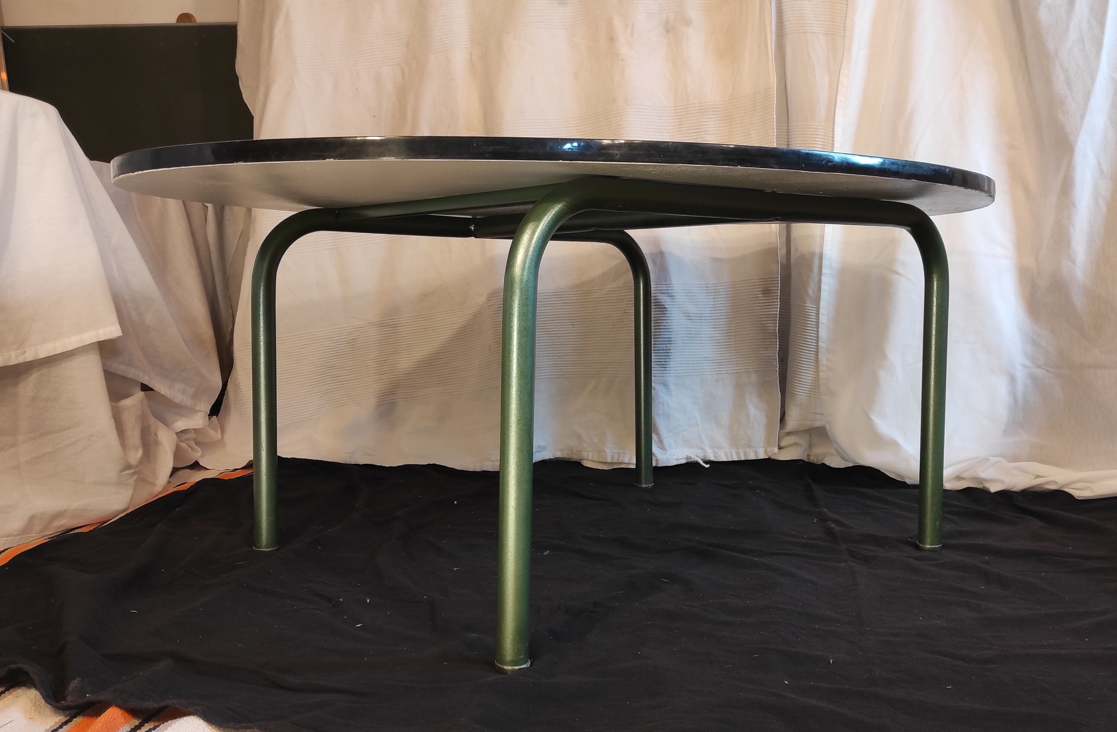 Yellow formica coffee table 1970