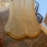 Brass and pig bladder lamp