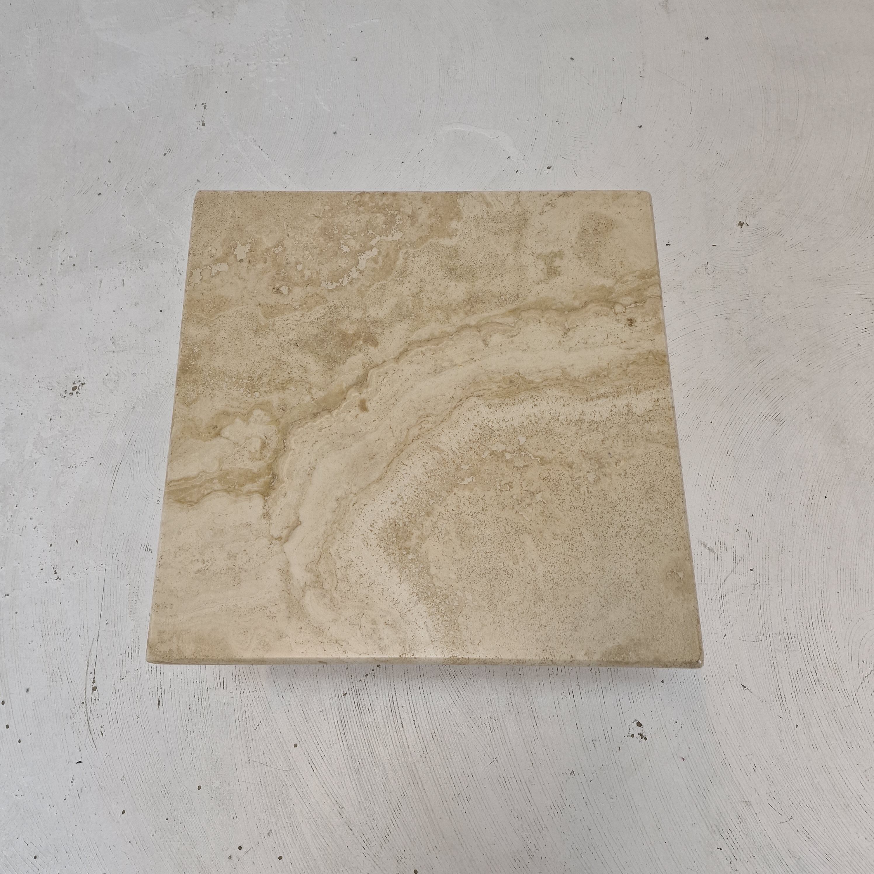 Italian travertine coffee table, 1980s