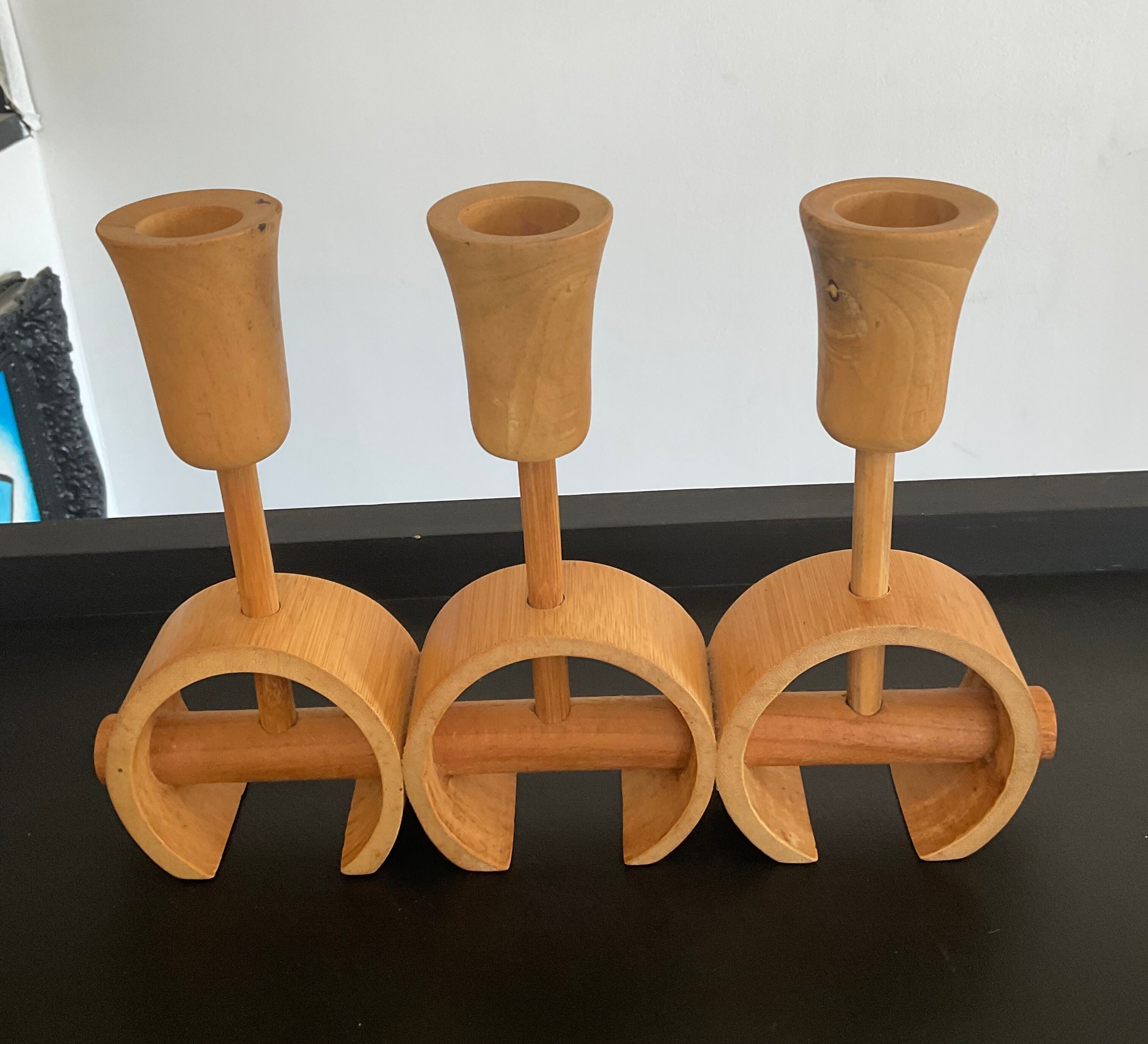 Scandinavian wooden chandelier