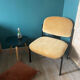 Fauteuil en velours et metal