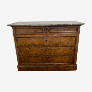 Antique chest of drawers with marble plan