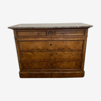 Commode ancienne avec plan en marbre