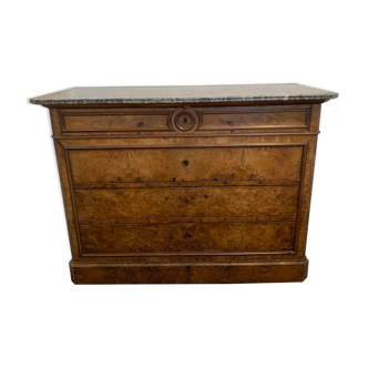 Antique chest of drawers with marble plan