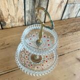 70s glass fruit bowl
