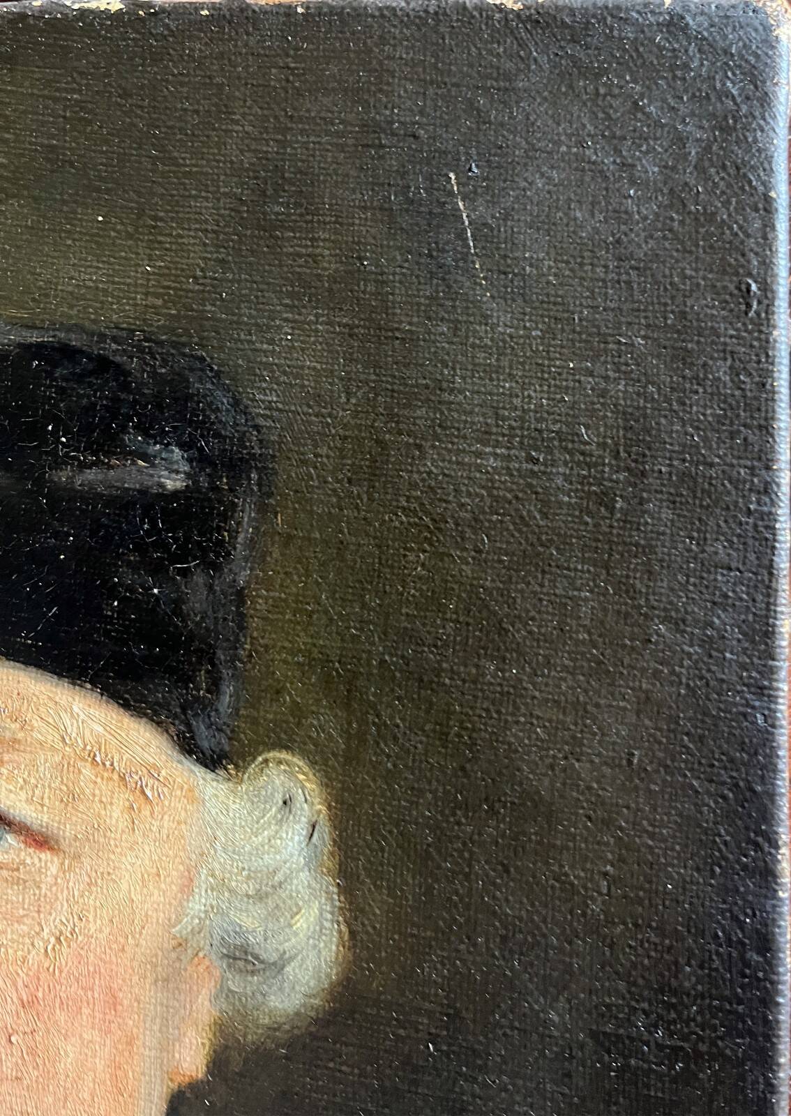 Tableau Pendant HST "portrait de couple" Famille XIX° siècle