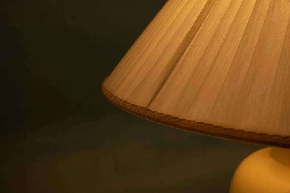 Vintage 1970s bohemian ceramic table lamp.