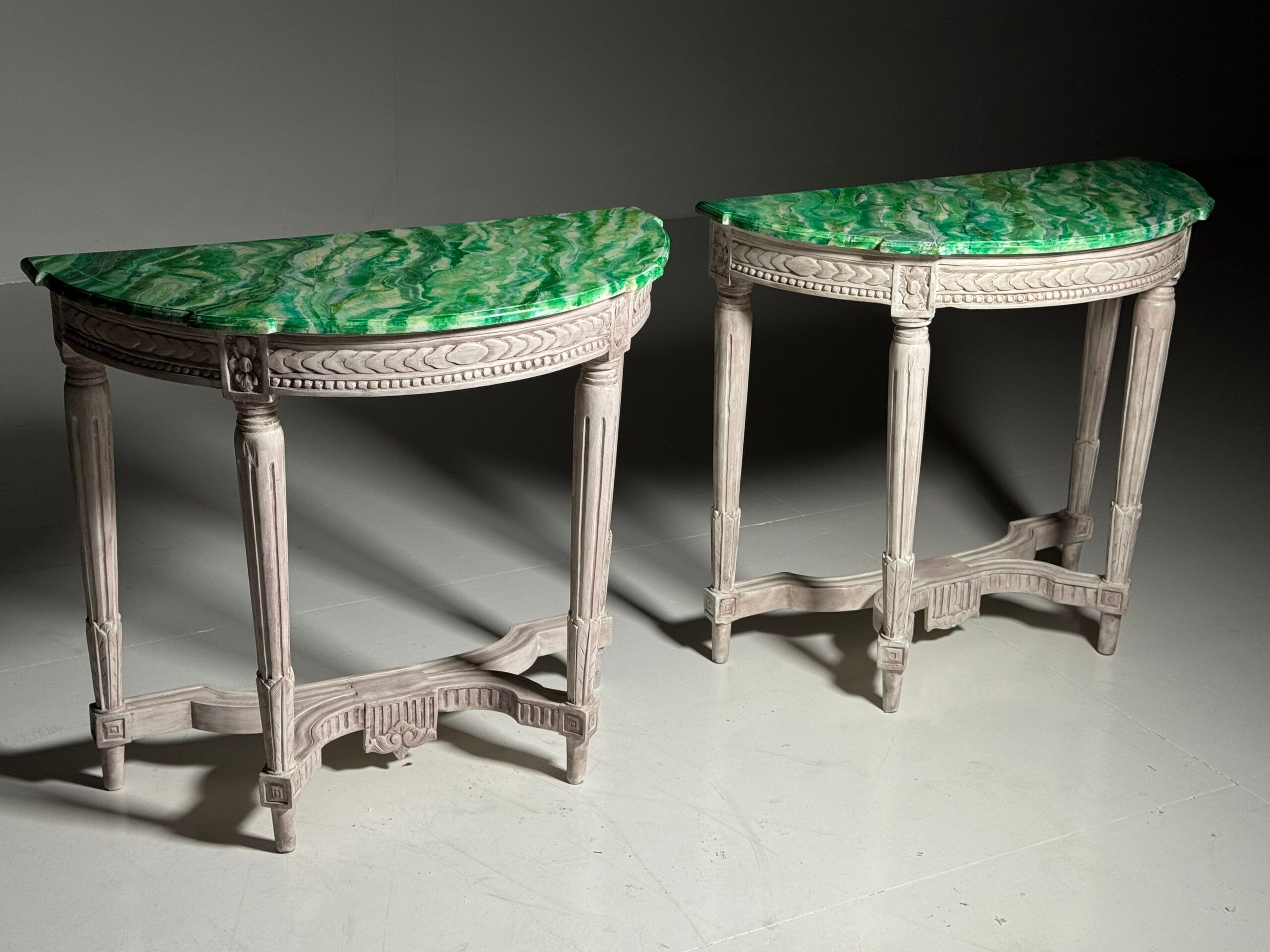 Set of 2 Louis Seize style side tables
