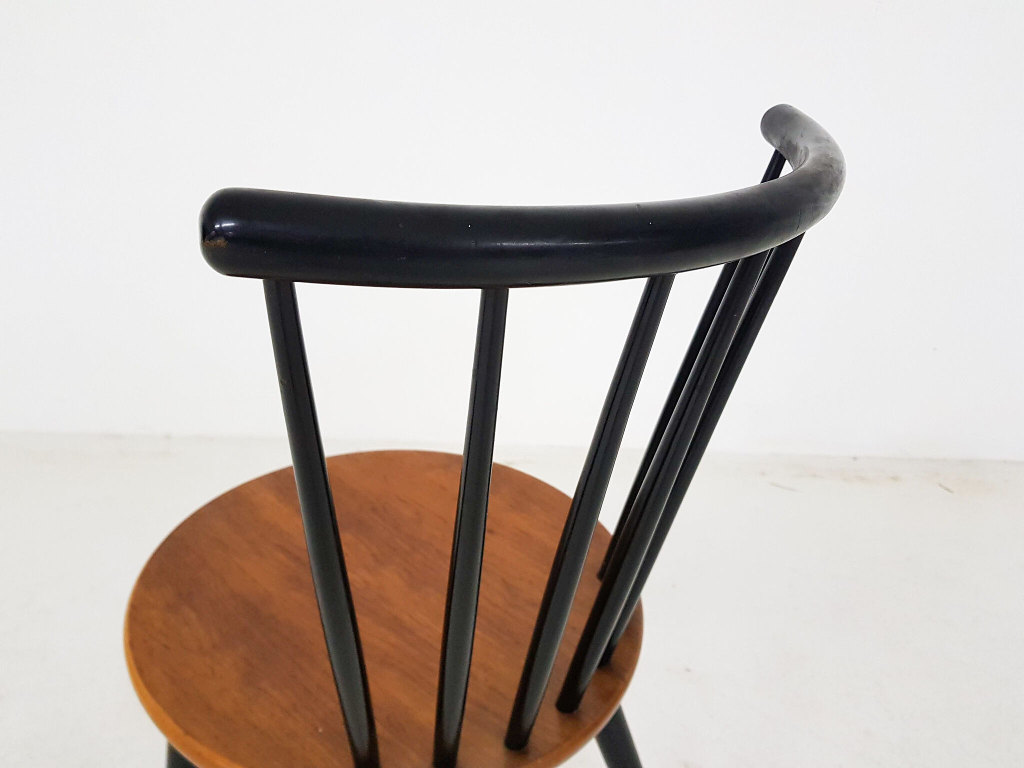 Vintage spindle back chair with round seating