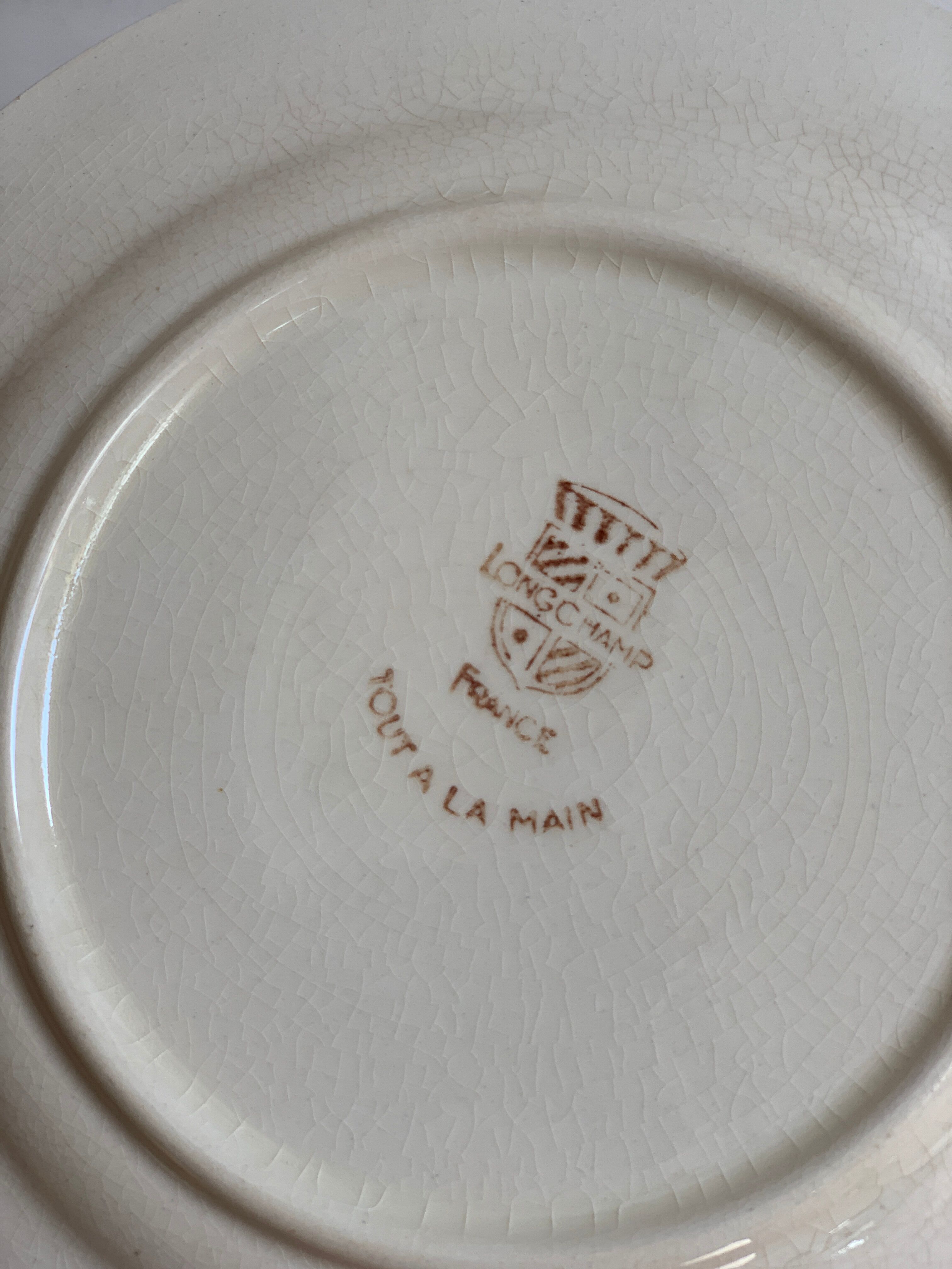 5 Longchamp dessert plates