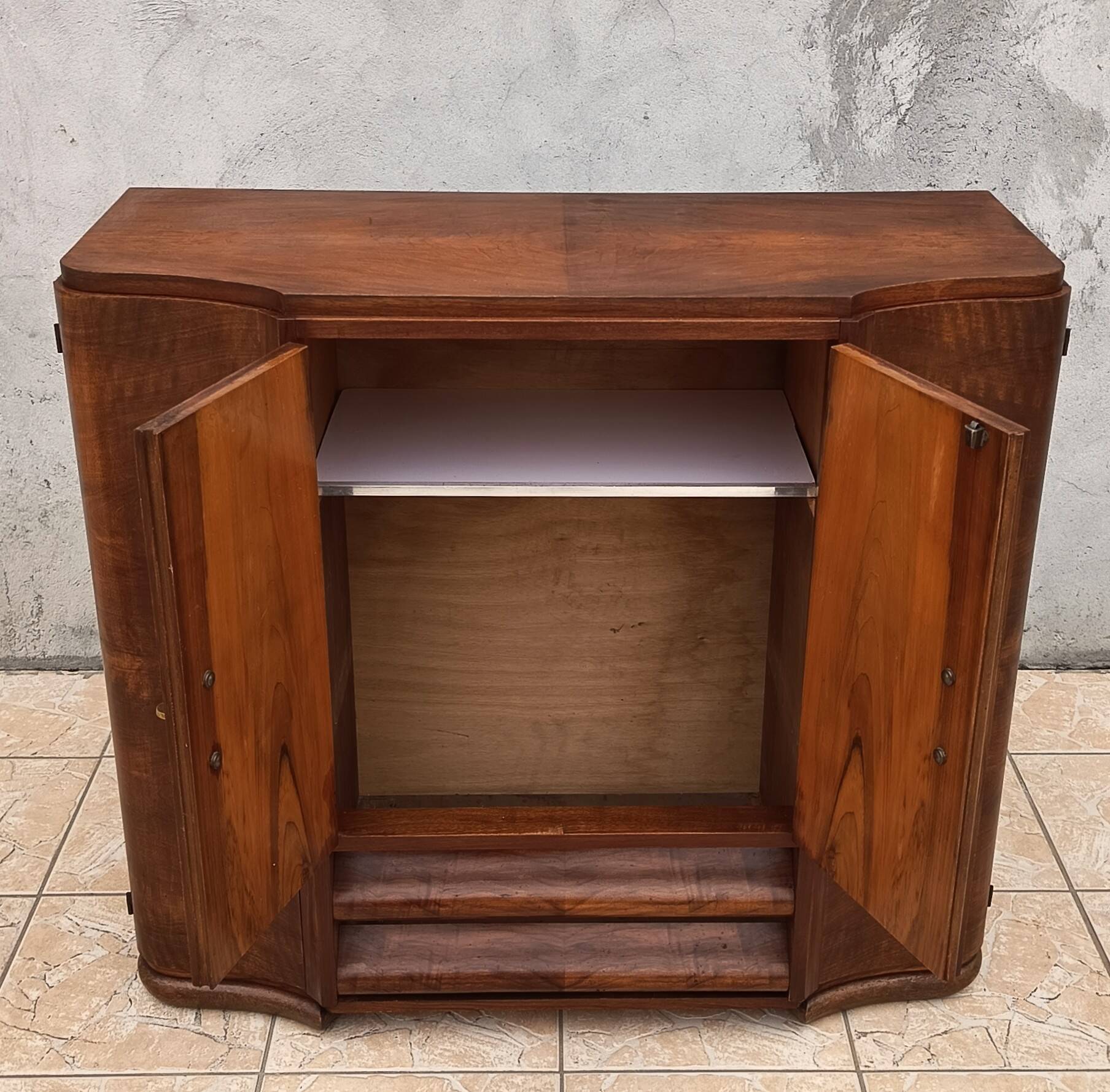 Art Deco walnut burl buffet