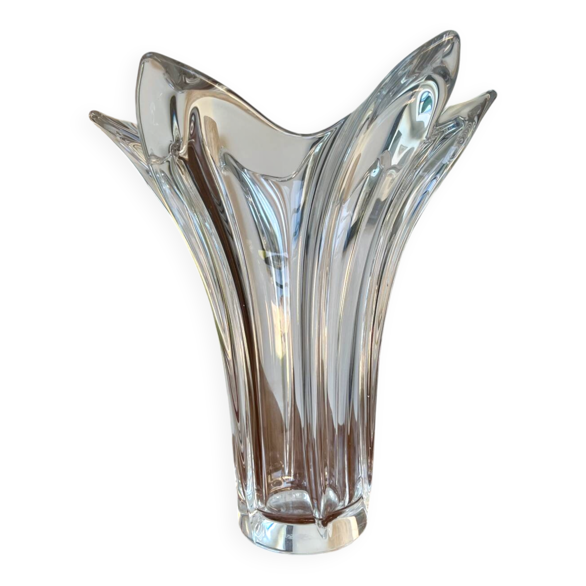 Large antique crystal vase – Art Vannes France