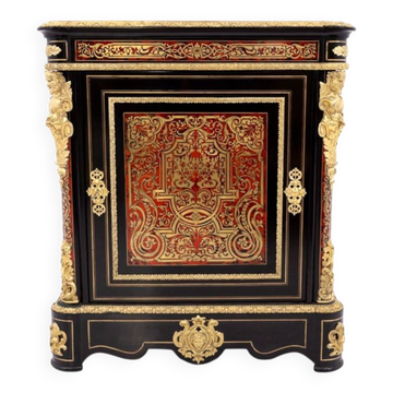 Commode Boulle ancienne du milieu du XIXe siècle, France.