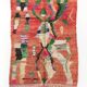 Tapis berbère marocain Boujaad neuf rouge et couleurs 2,43x1,63m