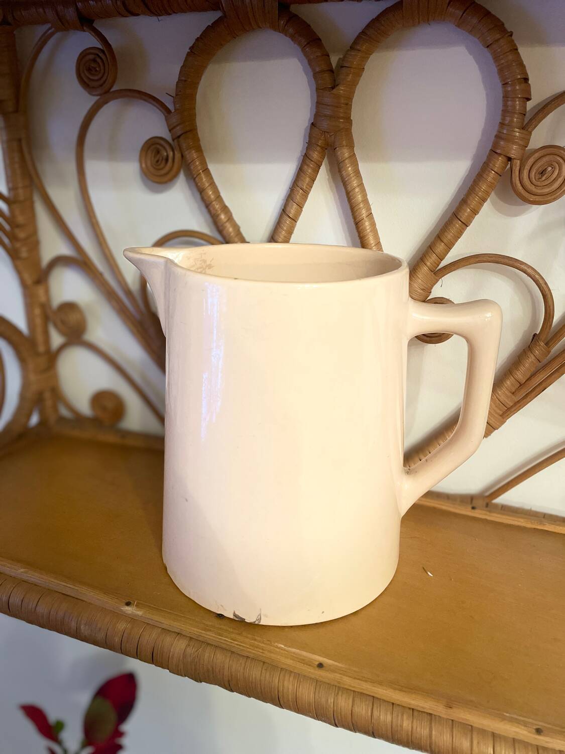 Vintage Ceramic Powder Pink Pitcher