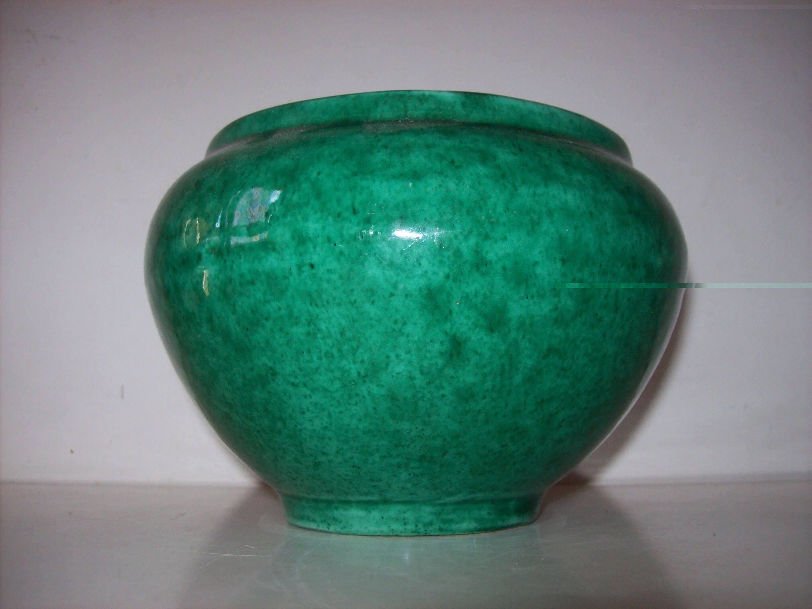 Ceramic pot cover signed jérome massier