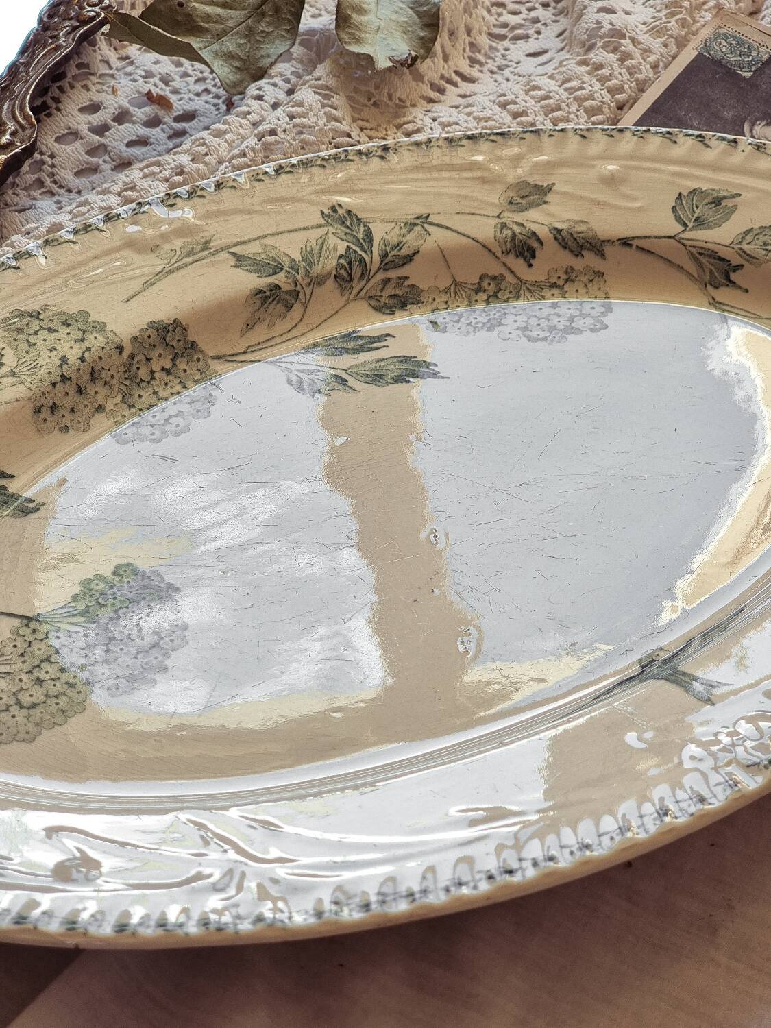 Large ironstone dish, Creil and Montereau