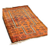 Tapis asiatique ancien en laine, noué fin, fait main 55 x 31 In