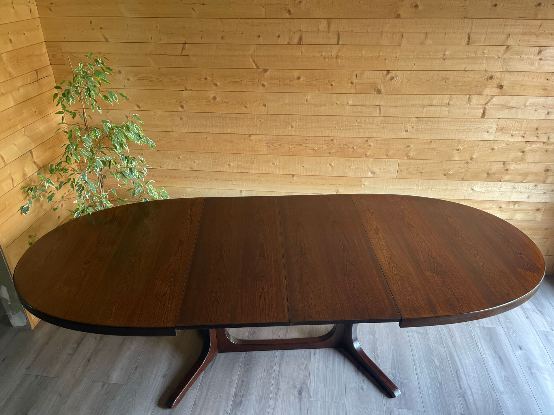Table ovale extensible Baumann, deux rallonges