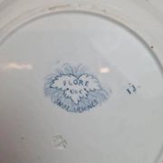Antique hollow plate Sarreguemines model Flore