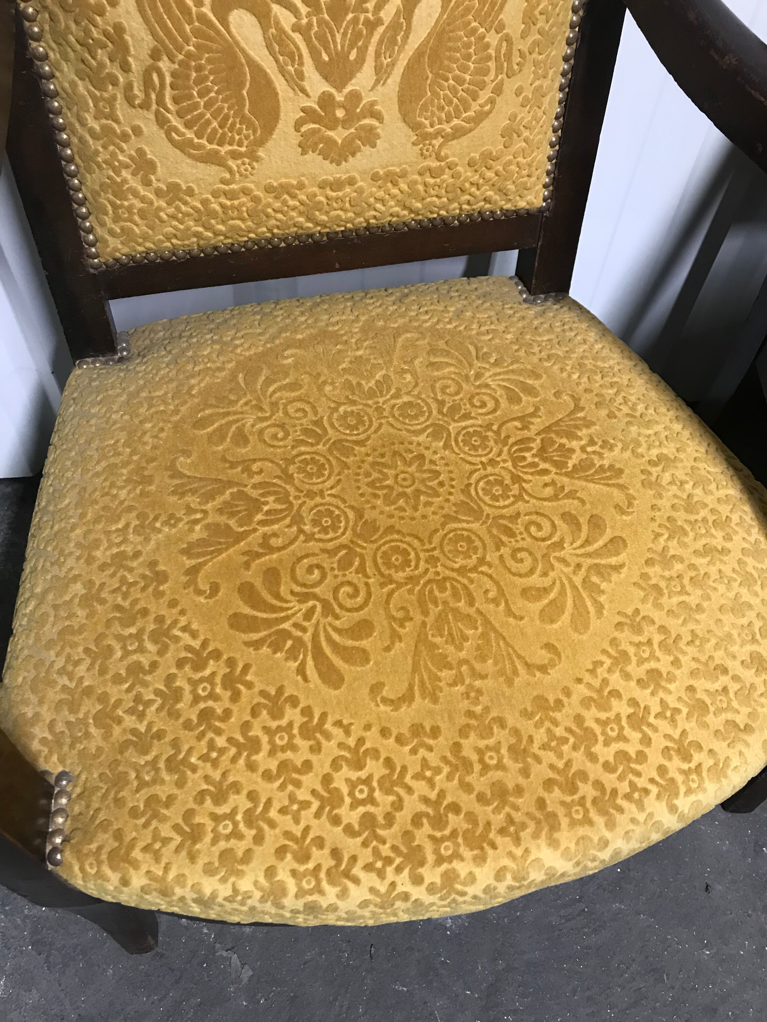 Pair of sticks Empire armchair