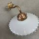 Antique wall lamp – opaline collar lamp with brass holder
