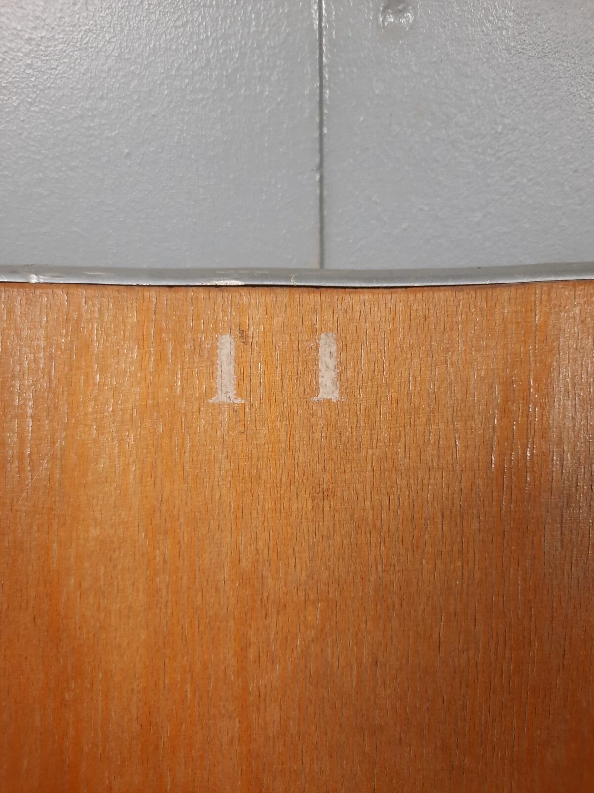 Vintage folding seat in wood and iron N°11