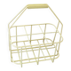 Porte bouteille en métal jaune