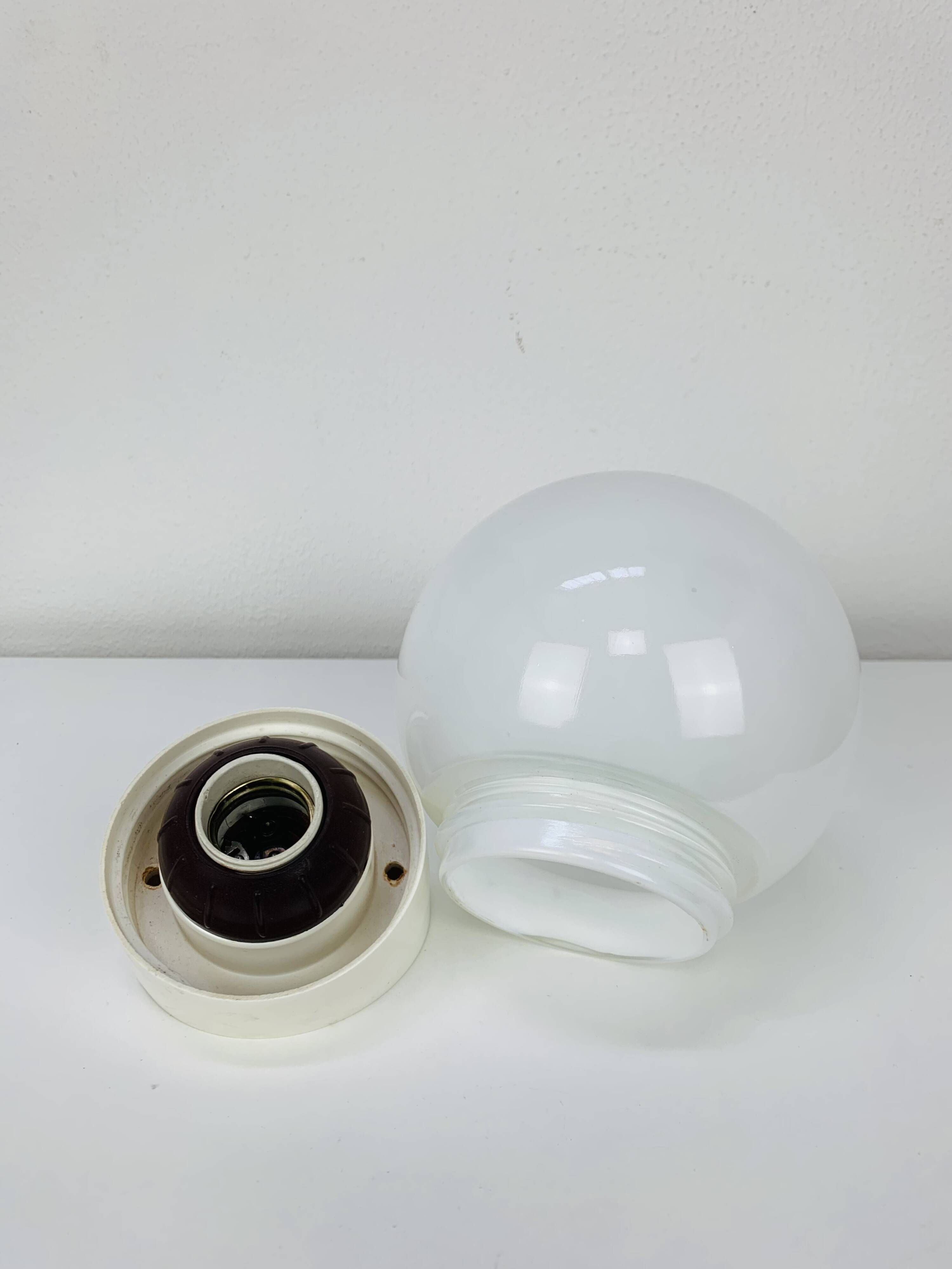 Vintage opaline ball wall lamp