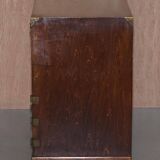 Elm apothecary cabinet with cupboard base