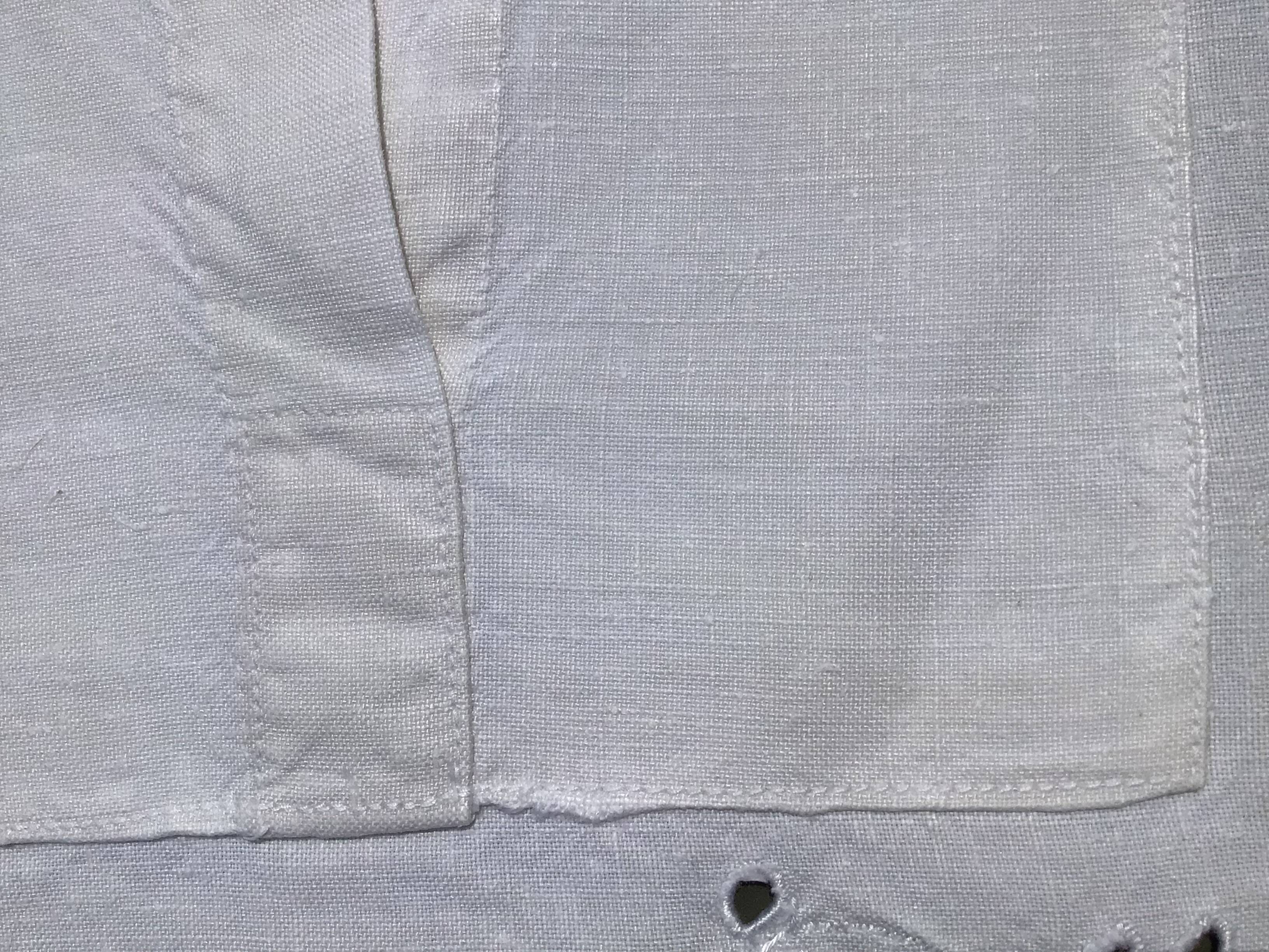 FM embroidered linen pillowcase English embroidery