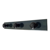 Vintage wall-mounted coat rack in lacquered wood from the 60s