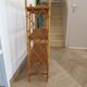 Bookcase, rattan shelf, 70s