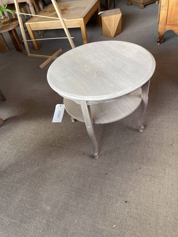 Table basse en chêne ancienne - huilée et décapé