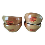 4 large glazed stoneware bowls Digoin