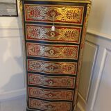 Boulle marquetry secretary desk with weekly drawer
