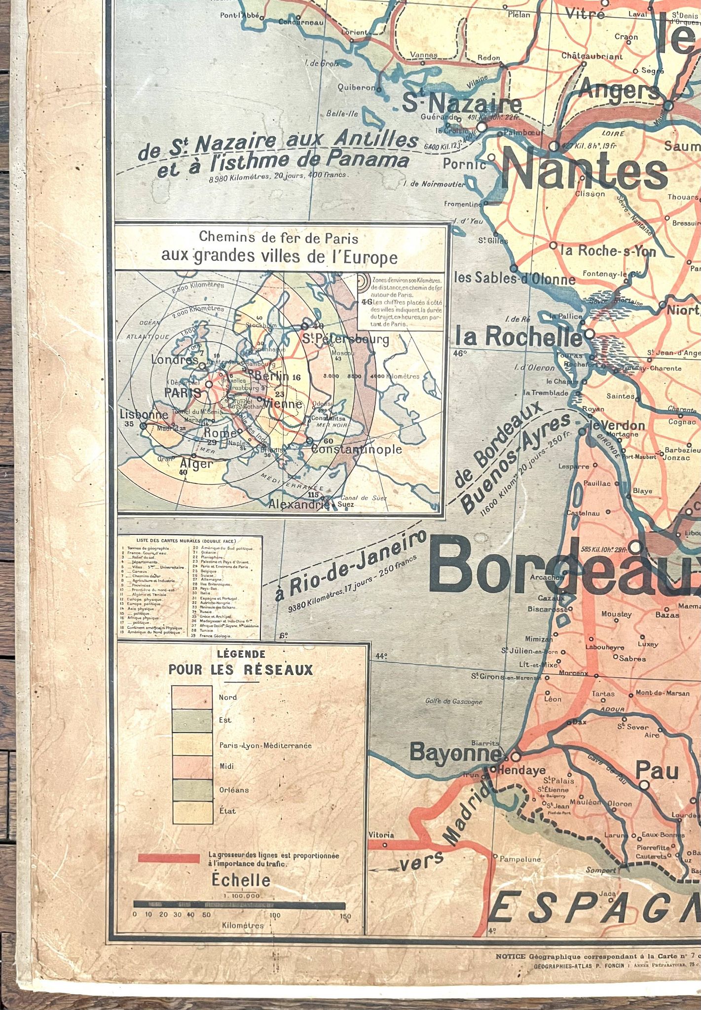 Old Vidal-Lablache map 7, Mézières, T41, 1900 - France Trains
