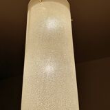 Large vintage glass pendant light, 60s